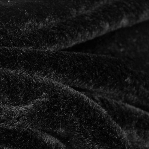 Black bear short - black, faux