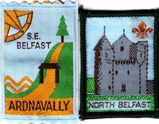 Boy Scout Badges S.E. BELFAST ARDNAVALLY + NORTH BELFAST Nthn IRELAND 