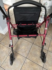 4 wheel mobility walker with seat foldable