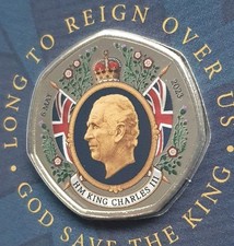 King Charles Long To Reign Over Us 50p Shaped Commemorative Coin