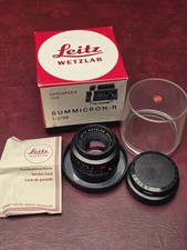 Leica 50mm Summicron-R f2 1 Cam Lens Serial numbered Boxed Free UK Postage!