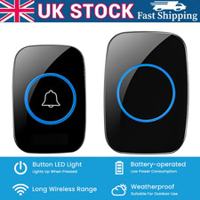 Wireless Door Bells Waterproof 1000ft Long Range Plug in Home Cordless Doorbell
