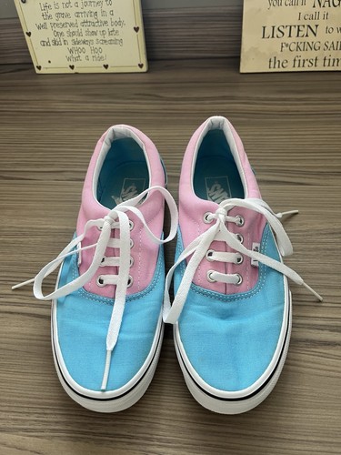 Vans pink blue trainers - vans, pink/blue