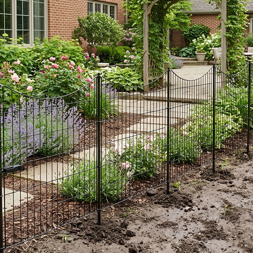 24ft garden fence with - garden,