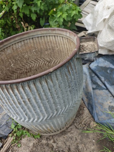 Vintage galvanised dolly tub - vintage,