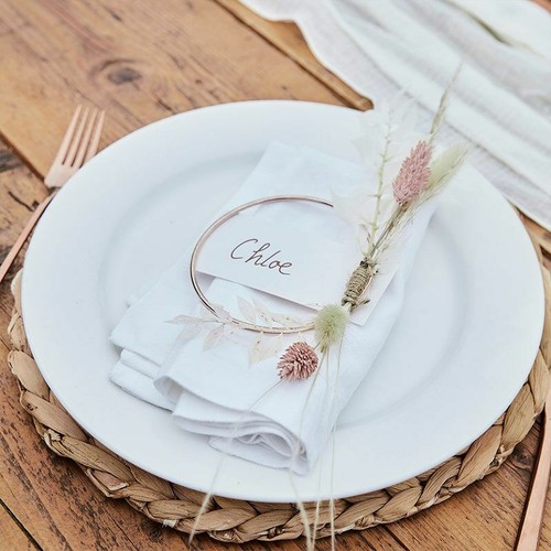 Wedding hoop place cards - place, 4