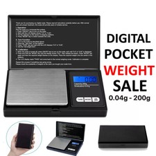 0.04G-200G Grams Digital Weighing Pocket Small Kitchen Gold Jewellery Scales U.K