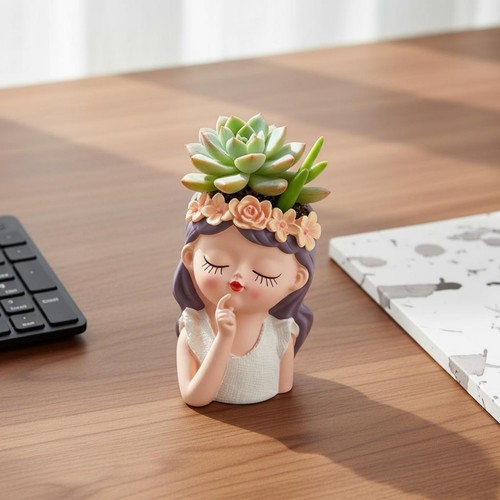 Fairy head planter decorative - planter,