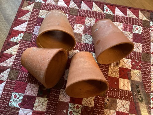 Four vintage hand thrown - four,