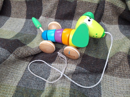 Adore wooden pull along - pull-along, dog