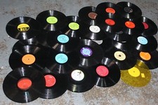 50 X Mixed 12” Vinyl Records Job Lot Bundle No Sleeves - Arts Crafts Etc