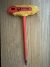 CK TOOLS 4mm x 150mm Insulated VDE T Handle Hex Key T4422 04