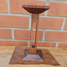 Small Antique Victorian Oak Pedestal, Plinth, Shop / Cake Display Stand, 9" High