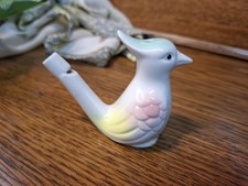 Vintage Ceramic Bird Whistle, Bird Shaped Chirping Water Whistle