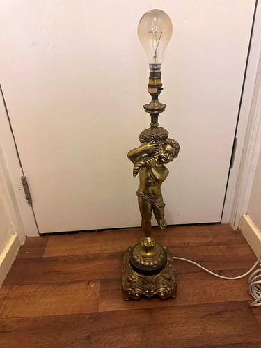 Brass gilt cherub putto - brass,