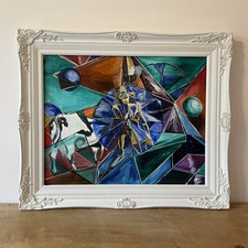 Cow Cubist Landscape Shapes