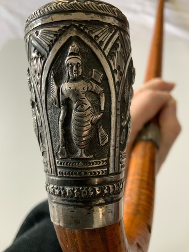 Indian silver walking stick - walking,