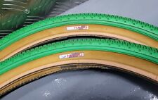 80's Haro Freestyle Tyres In Green 20x1.75 - Old School BMX
