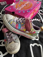 UK11 Sketchers Twinkle Toes BFF Bright Rainbow Girls Sneaker Trainers