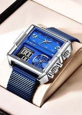 LIGE Mens Watch Luxury Quartz