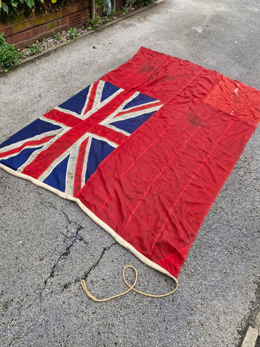 Vintage stitched red ensign - vintage,