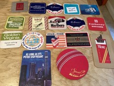 17 x Vintage Tobacco Advertising Beer Mats 1970s/1980s