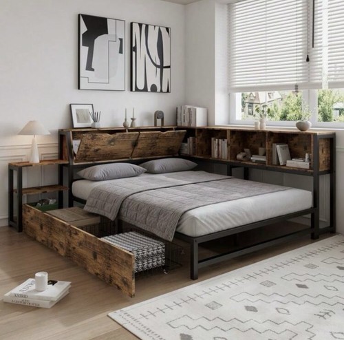 4ft6 double wrought iron bed - double,