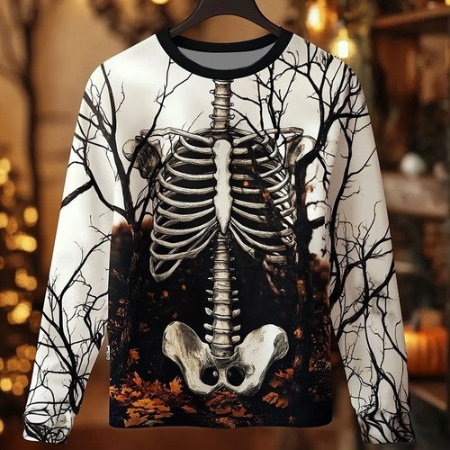 Men halloween skeleton - men's, print
