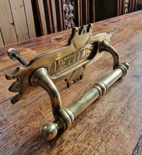 Genuine Antique Victorian Brass Letter Box/Door Pull c 1885