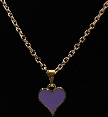 Gold plated enamel heart - gold,