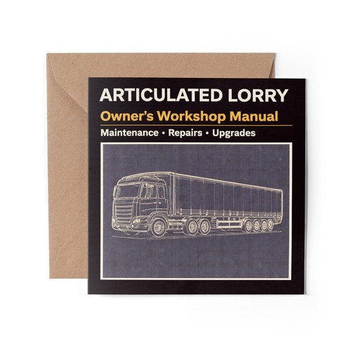 Articulated lorry greeting - articulated,