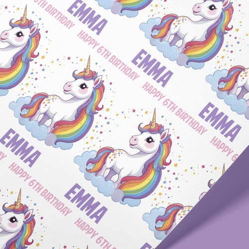 Rainbow unicorn personalised - unicorn,