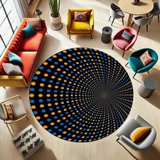 Optical Illusion Rug, Modern