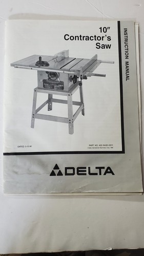 Delta contractor s - 10", table