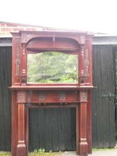 Victorian  fire surround and over mantle 8 ft high x 5 ft wide, approx. 