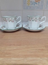 Eternal Beau Cups & Saucers by Johnson Brothers China  x 2