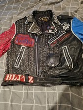 Punk Studded Leather Jacket Men's