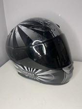 Shoei XR1100 Helmet Size M Black White Skull Swords Graphic