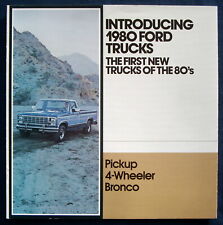 Brochure Booklet 1980 Ford Trucks Pickup 4-Wheeler Bronco (USA)