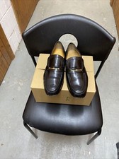 Barker moccasin mens cross bar loafer slip on shoes size 8.5 E