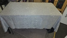 Wedding Party  Rectangle Sequin Glitter Tablecloth Sparkly £13 each 10 available