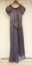 Monsoon Evening Jumpsuit Girls Size 11-12 Years Blue With Gold Fleck Pleated
