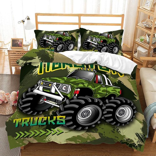 Monster trucks duvet cover - trucks,