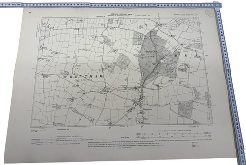 Vintage ordnance survey map - vintage,