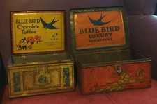 Blue Bird Toffee Tins Vintage