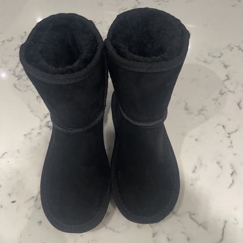 Next girls black suede boots - black,