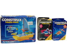 Vintage Fisher Price Construx 3 Boxes Various Sets Original Boxes Toys Bundle