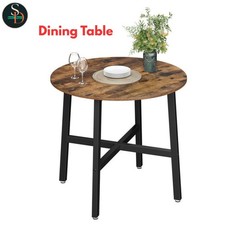 Modern Dining Table Round Kitchen Table Kitchen Furniture Rustic Brown VASAGLE