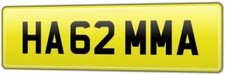 HA IT'S GEMMA ! RARE PRIVATE CAR REG NUMBER PLATE HA62 MMA ALL FEES PAID - GEM