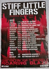 STIFF LITTLE FINGERS ORIGINAL LARGE POSTER FOR THE ROARING BLAZE TOUR 2011